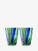 Набор из 2-х стаканов Folk, 280 мл., Черный / синий / зеленый от LSA International,арт.:G1772-10-124