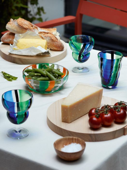 Набор из 2-х стаканов Folk, 280 мл., Черный / синий / зеленый от LSA International,арт.:G1772-10-124